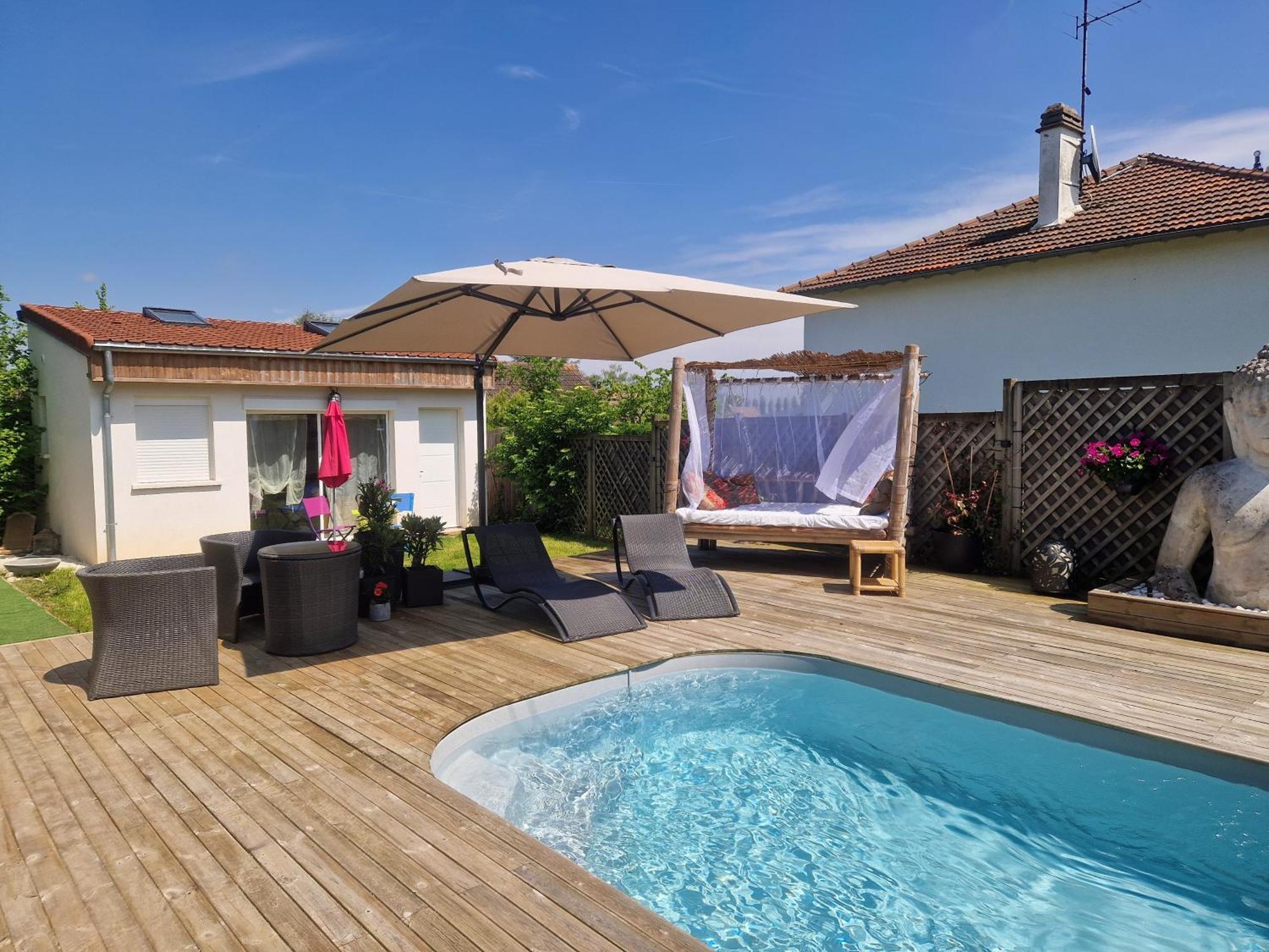 La Serenite Balinaise, Chambre Et Sdb Privee, Jardin , Piscine Et Jacuzzi En Saison, Pres De Chantilly, Parc Asterix Et Cdg Et Paris En 20' オリ・ラ・ヴィル エクステリア 写真
