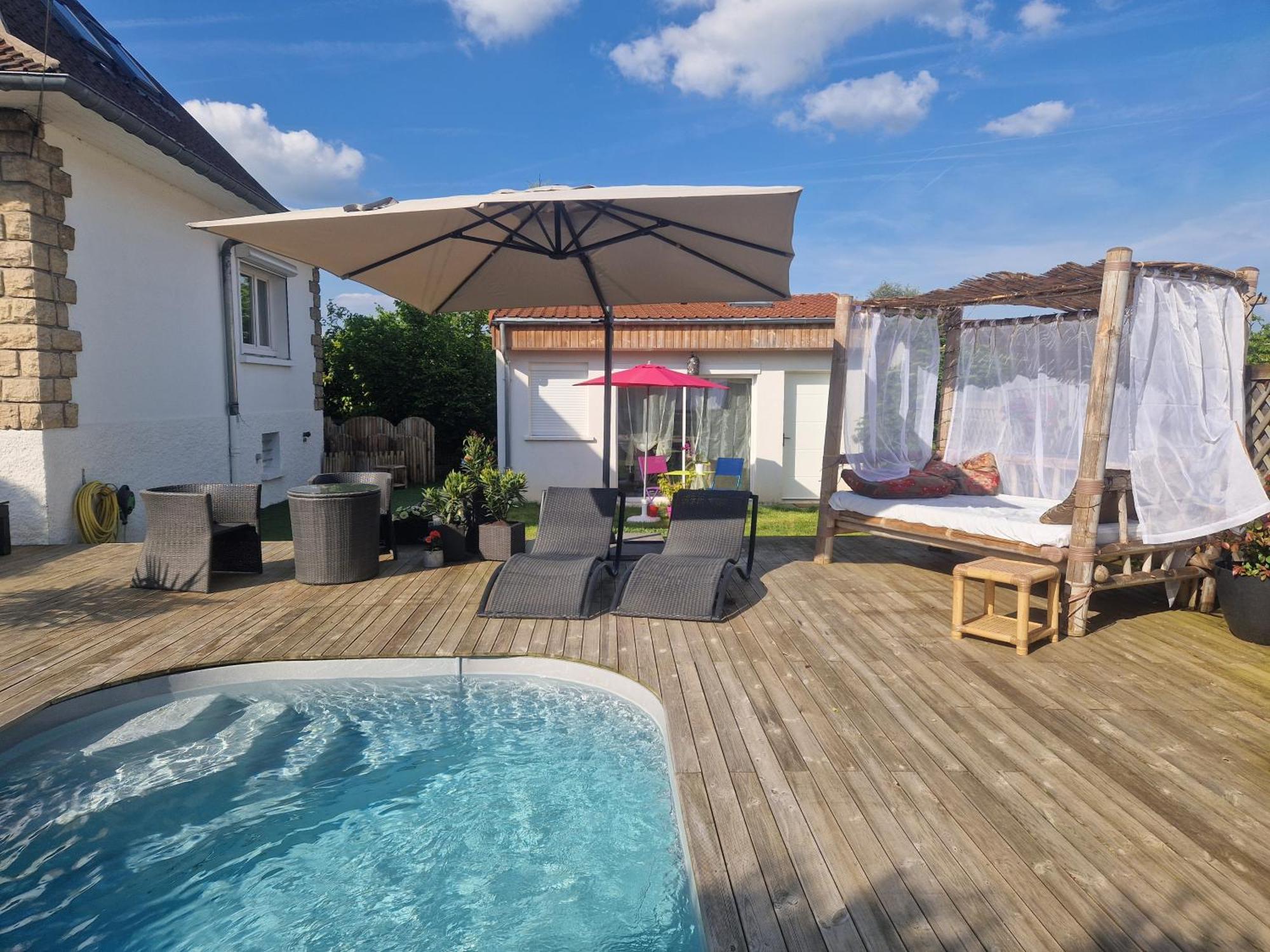 La Serenite Balinaise, Chambre Et Sdb Privee, Jardin , Piscine Et Jacuzzi En Saison, Pres De Chantilly, Parc Asterix Et Cdg Et Paris En 20' オリ・ラ・ヴィル エクステリア 写真